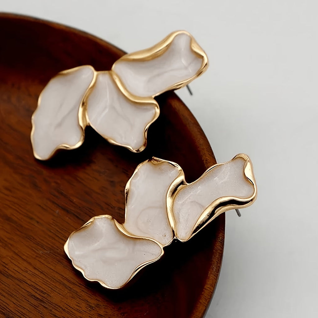 Boucles d'oreilles pétale de perle