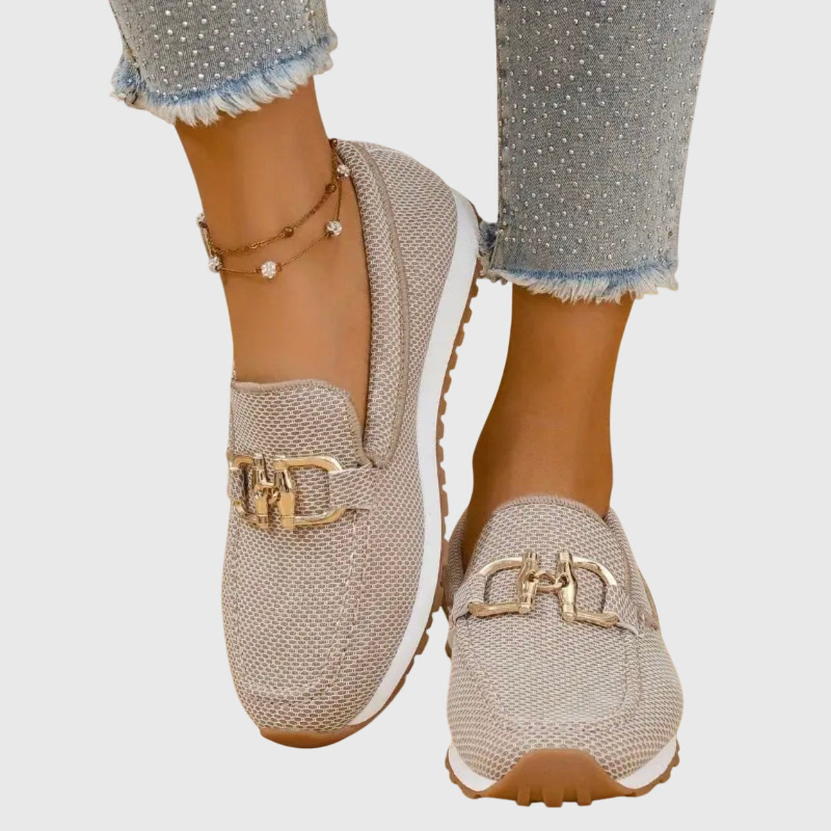 Lysandra™ - Bequeme Halbschuhe mit goldenen Akzenten