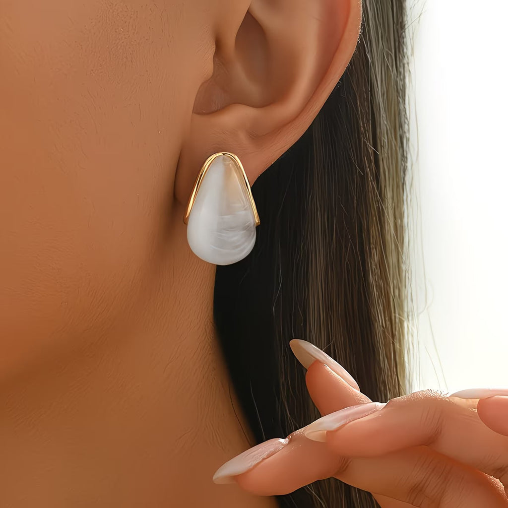 Boucles d'oreilles goutte d'eau en perles