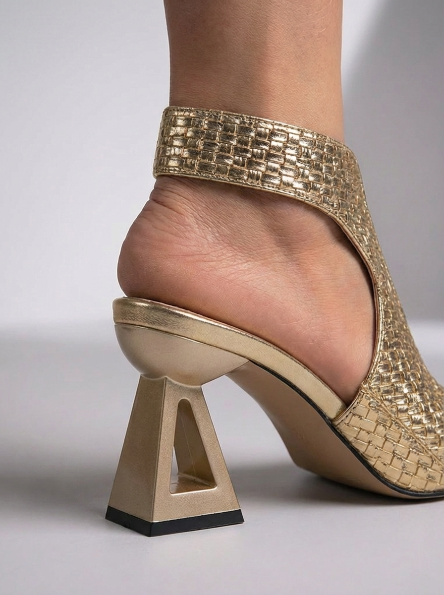 Elira™ | Elegante geflochtene Pumps mit Skulpturenabsatz