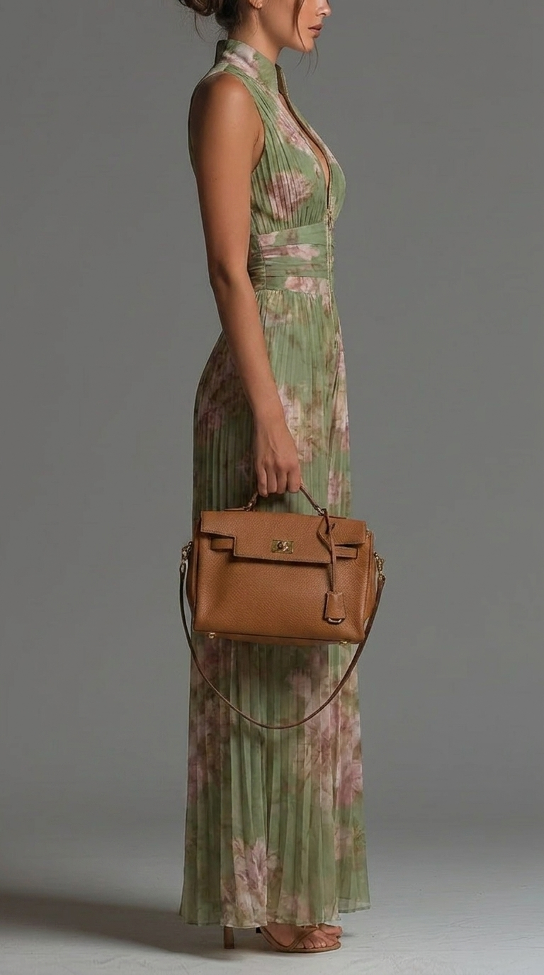 Rosie | Tuta in chiffon plissettato floreale