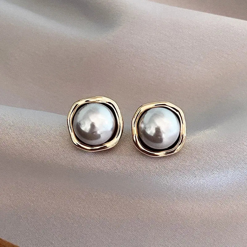 Boucles d'oreilles perles noires de luxe