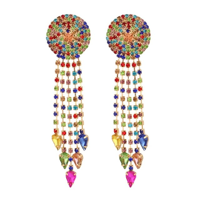 Boucles d'oreilles mandala vintage multicolores