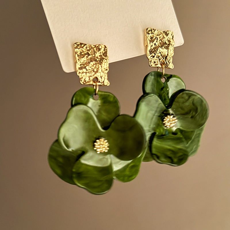 Boucles d'oreilles bohèmes fleuries et colorées
