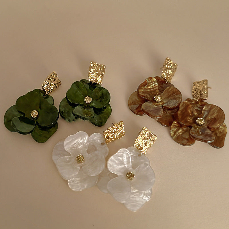 Boucles d'oreilles bohèmes fleuries et colorées