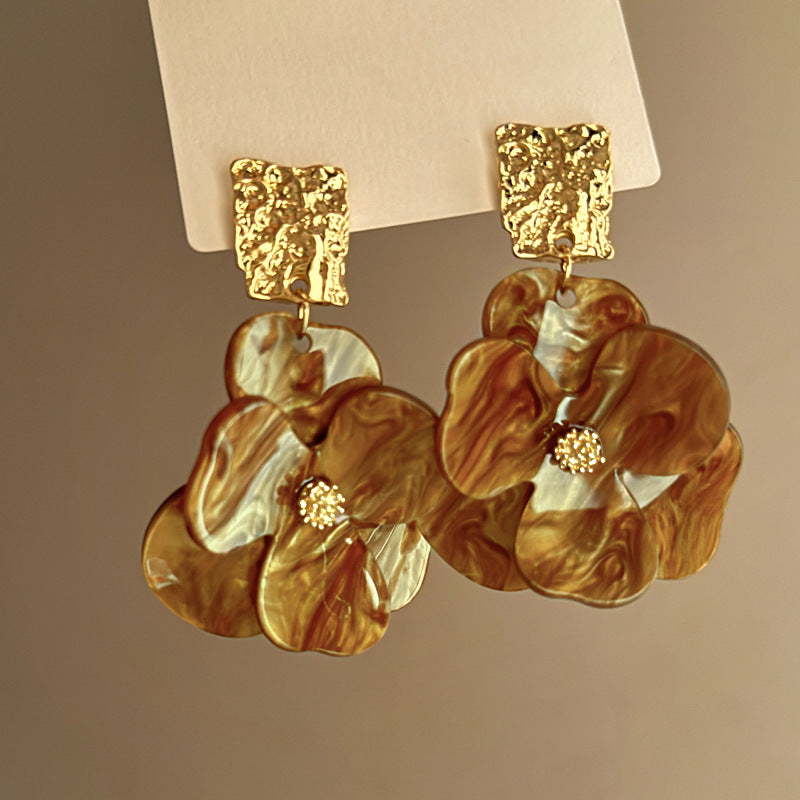 Boucles d'oreilles bohèmes fleuries et colorées