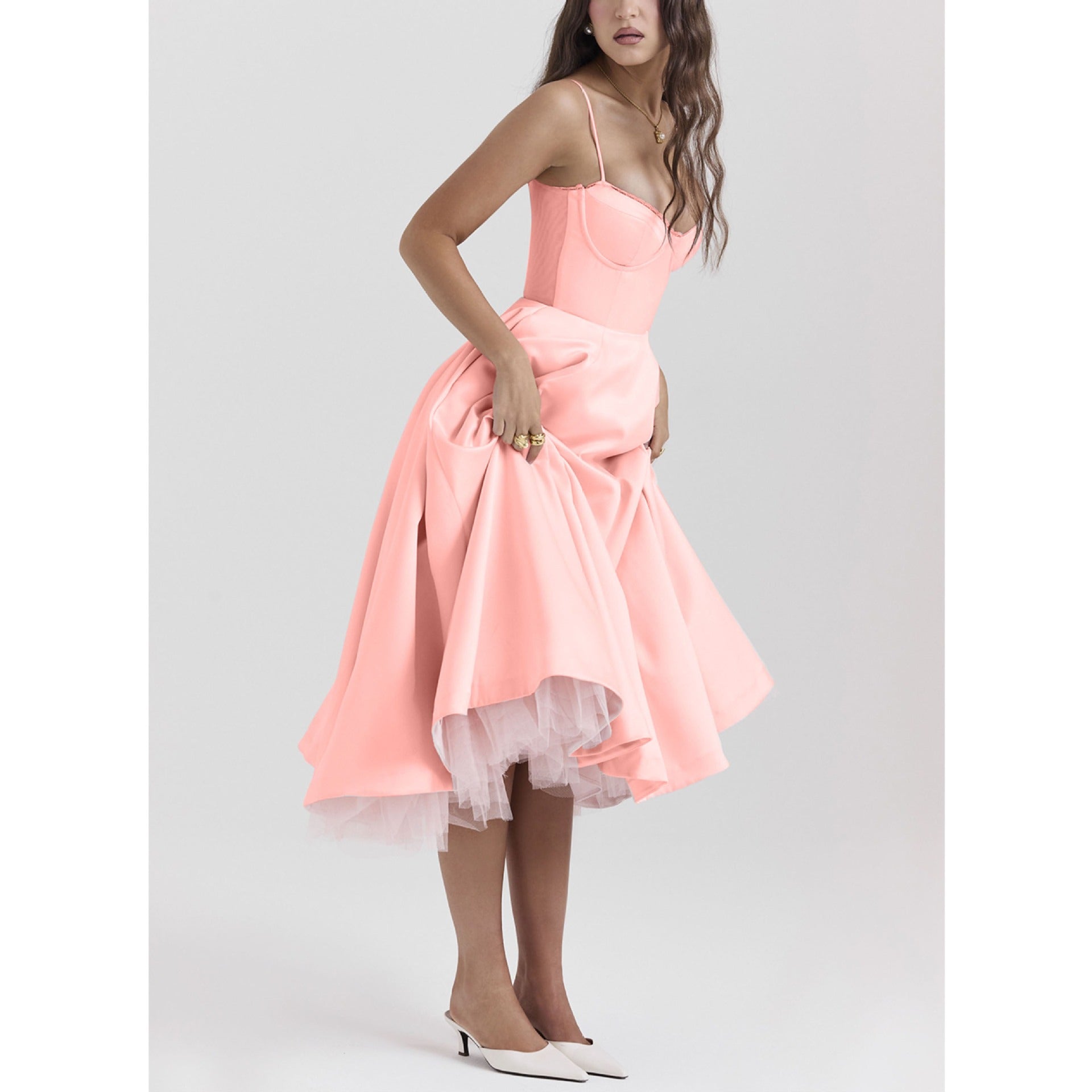 YLIANA | Romantisches Midi-Kleid für den Sommer