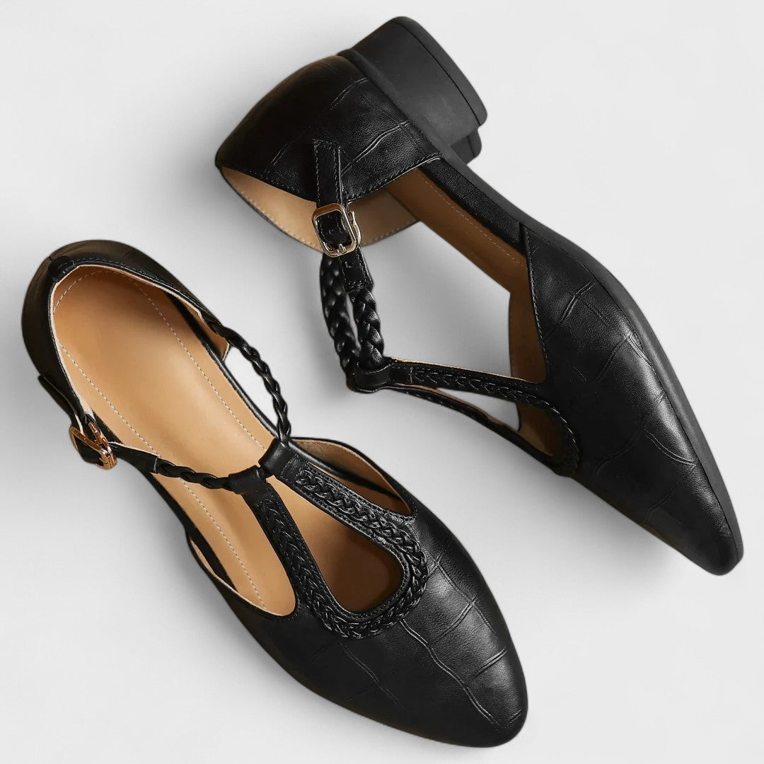 Safia – Orthopädische Leder-Ballerina