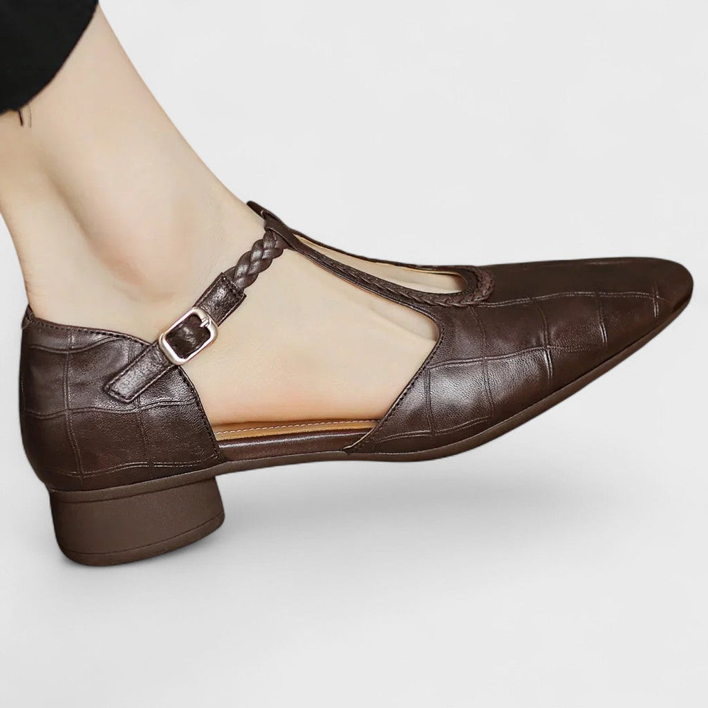 Safia – Orthopädische Leder-Ballerina