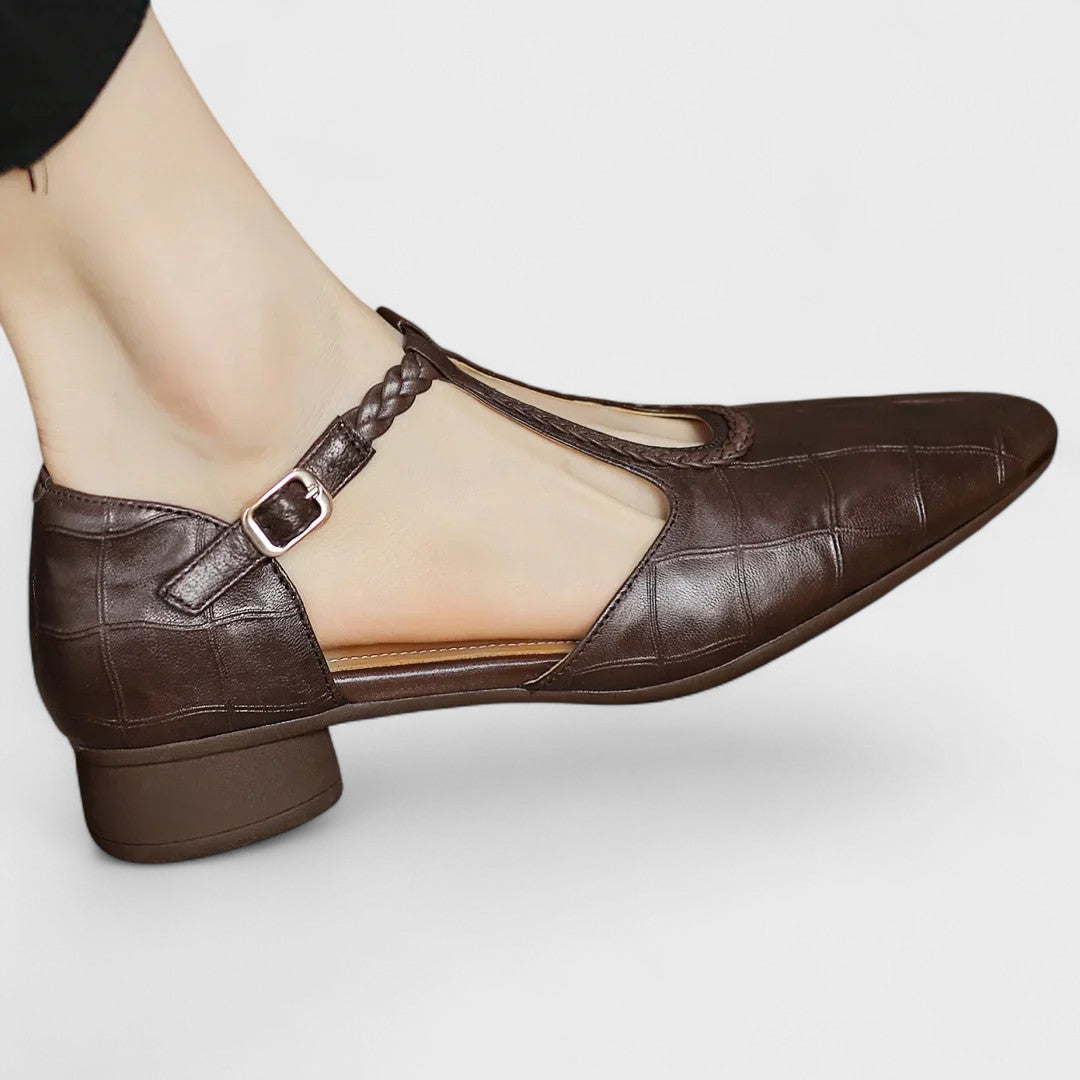 Safia – Orthopädische Leder-Ballerina