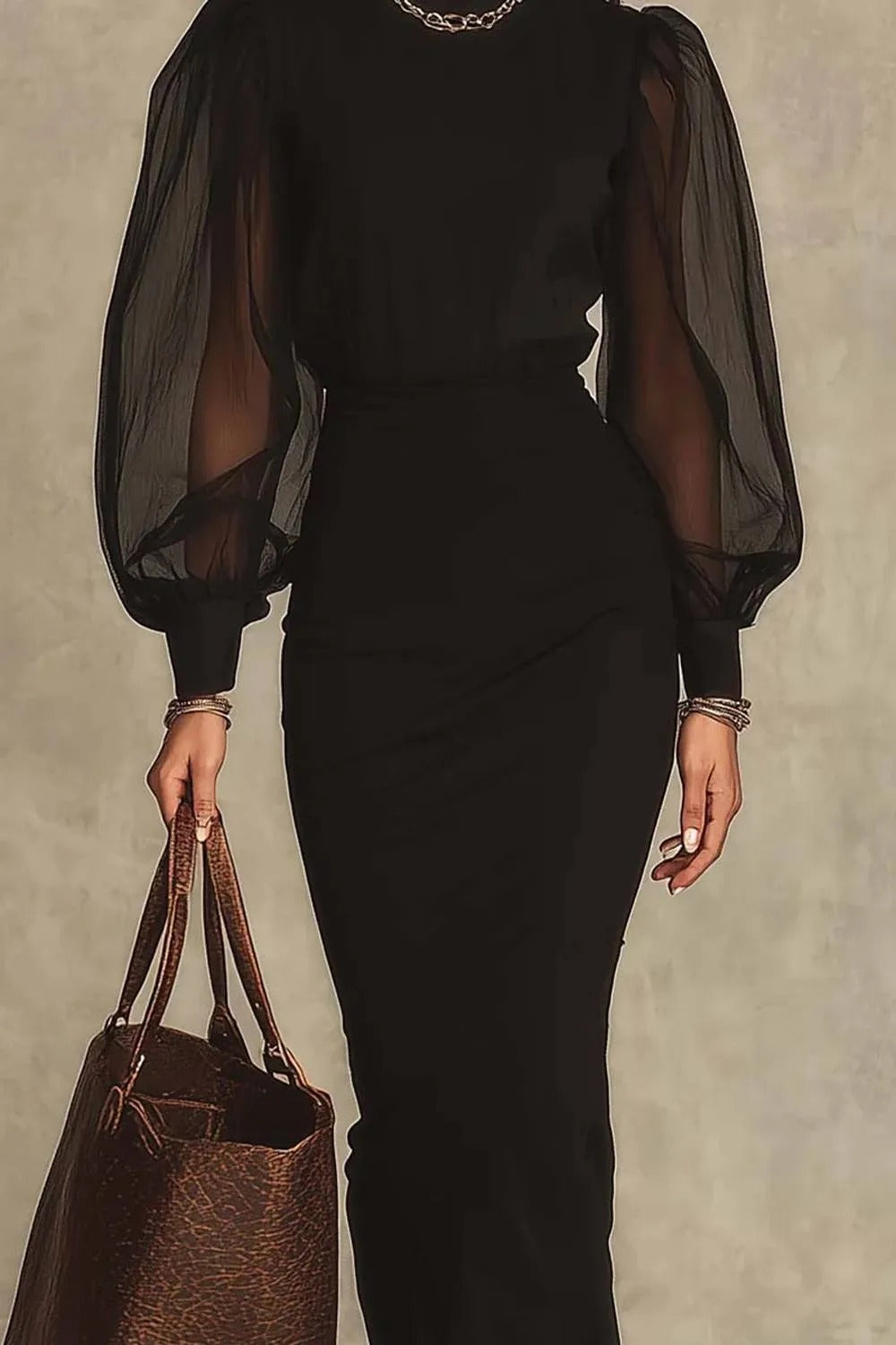 Élise | Robe longue en maille légère