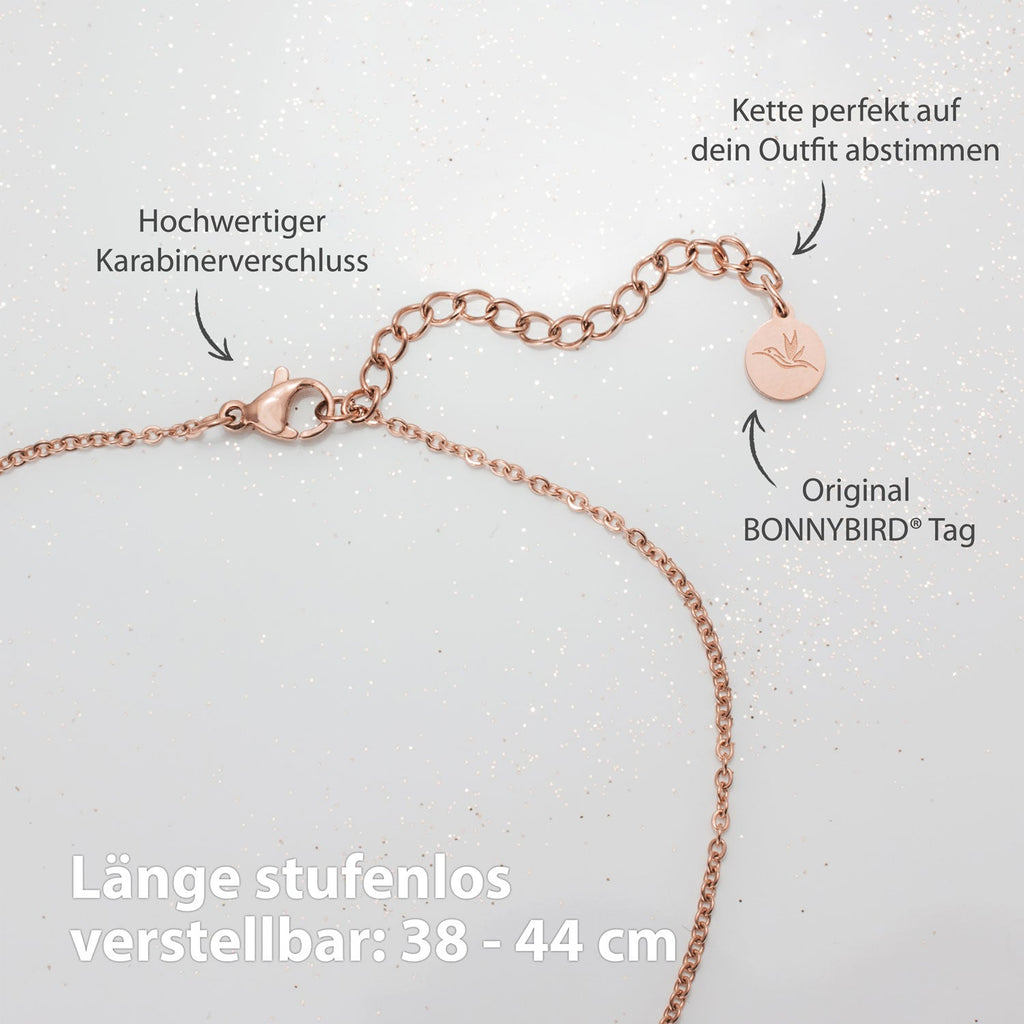 Collier BonnyOcean en or rose avec de véritables perles d'eau douce