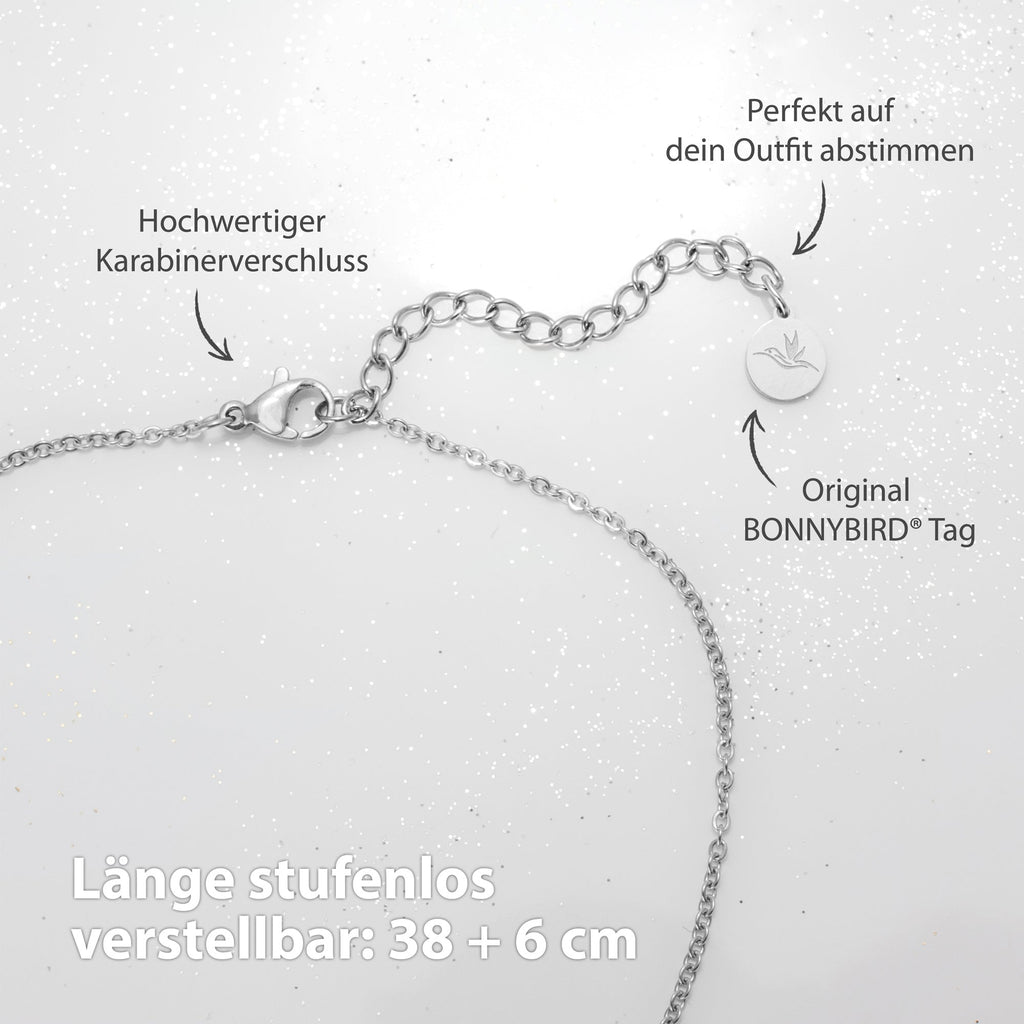 BonnyDiamonds Kette mit 8 Steinen Silber
