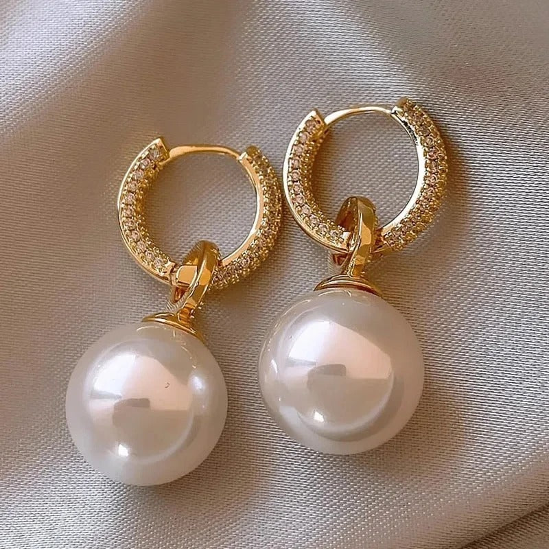 Boucles d'oreilles perles scintillantes
