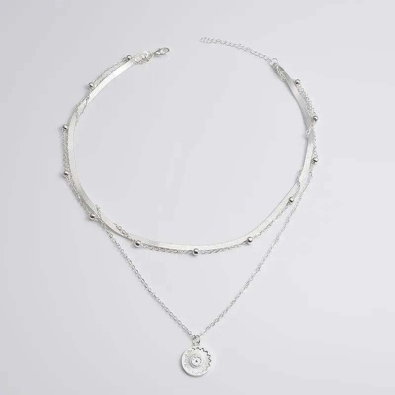 Dreireihige Halskette aus Sterling Silber