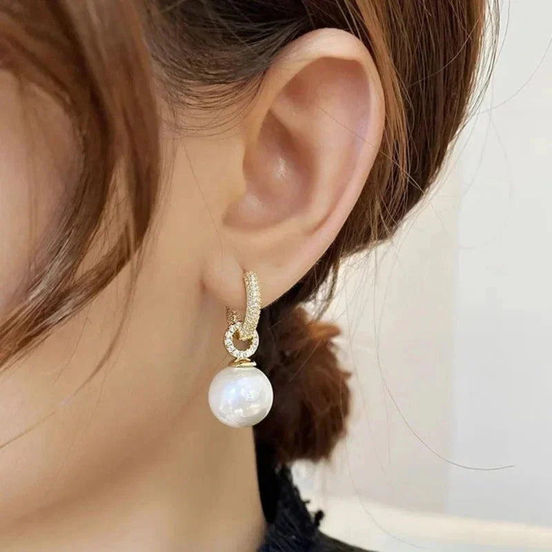 Boucles d'oreilles perles scintillantes