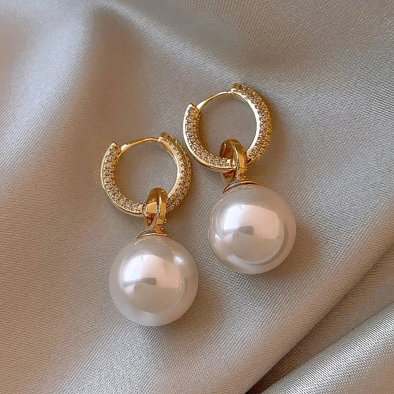 Boucles d'oreilles perles scintillantes