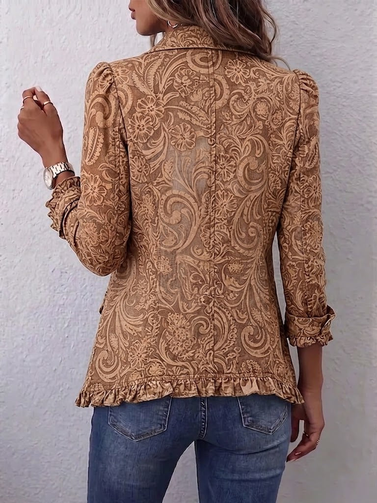 Concepción | Veste vintage à fleurs avec volants