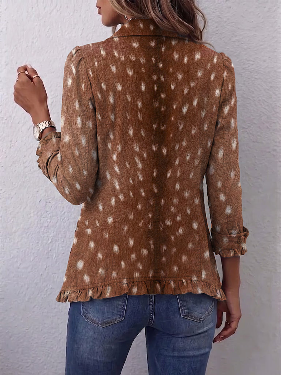 Nicolasa | Veste à volants imprimée à étages