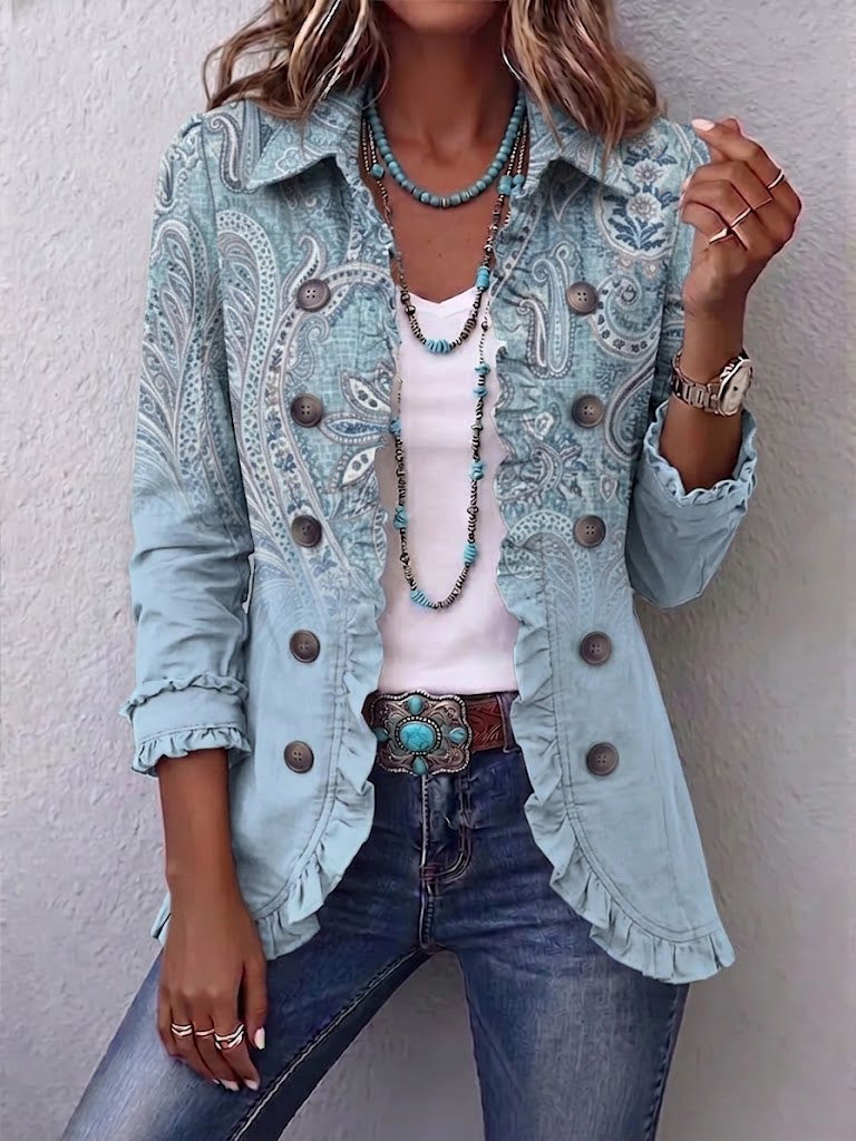 Remedios | Veste classique en cachemire à volants