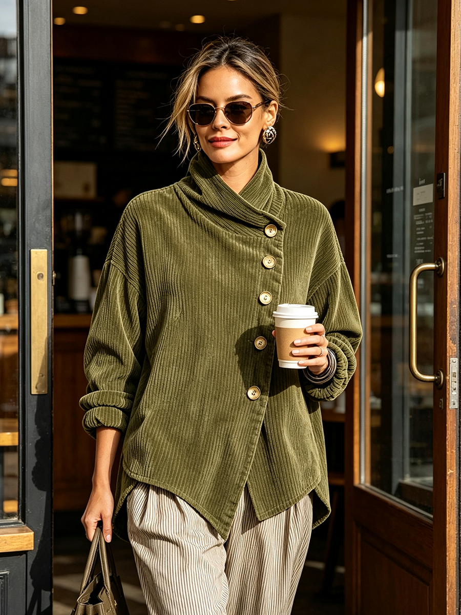 Cialenna™ - Feiner Pullover aus Rippvelours