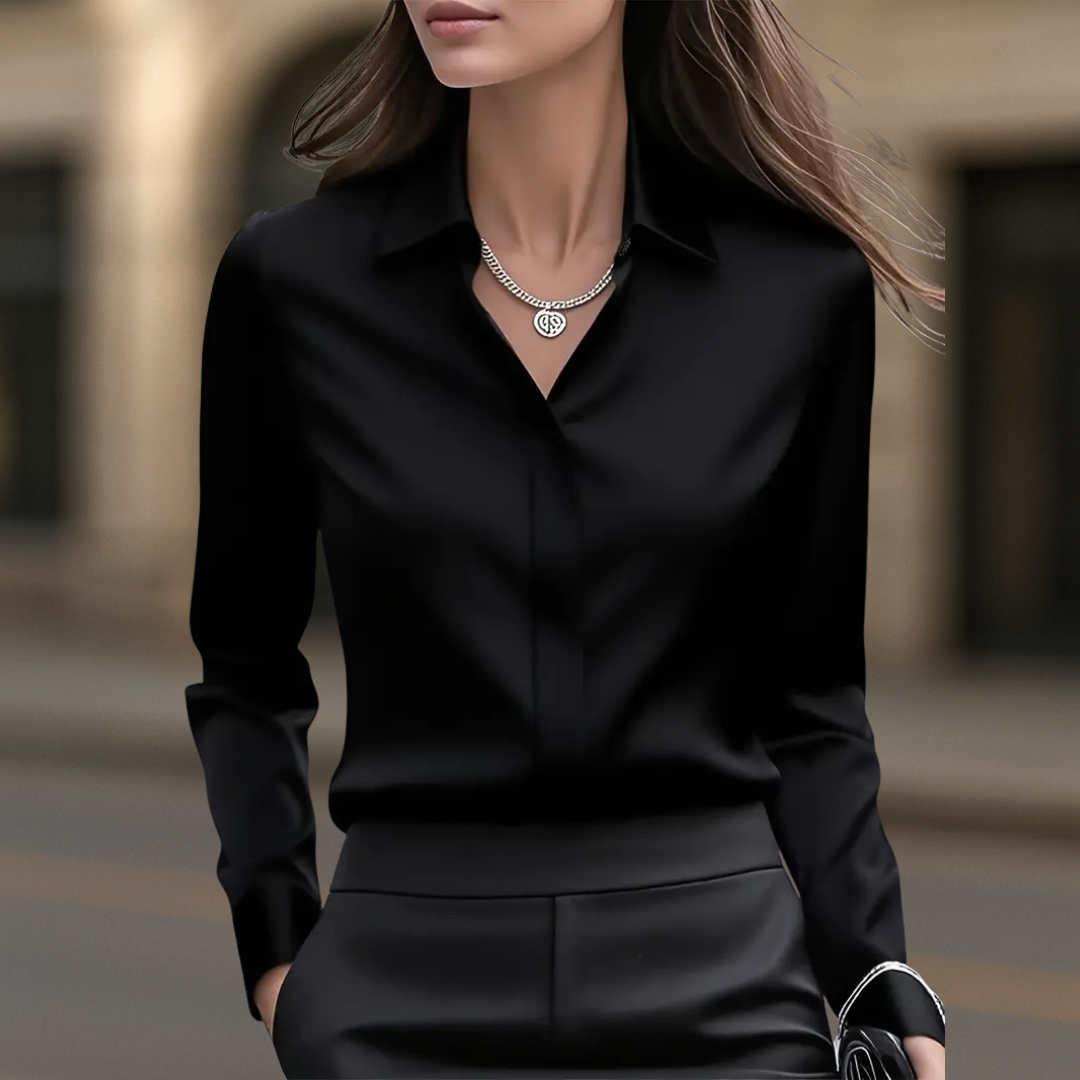 Zeitlose Schicke Button-Down Bluse für Damen in Paris