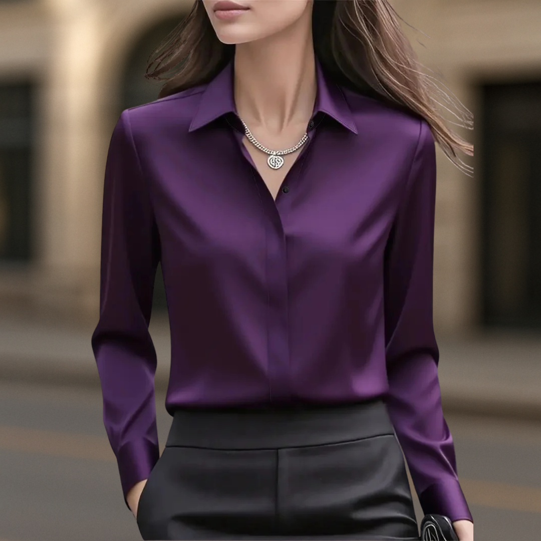 Zeitlose Schicke Button-Down Bluse für Damen in Paris