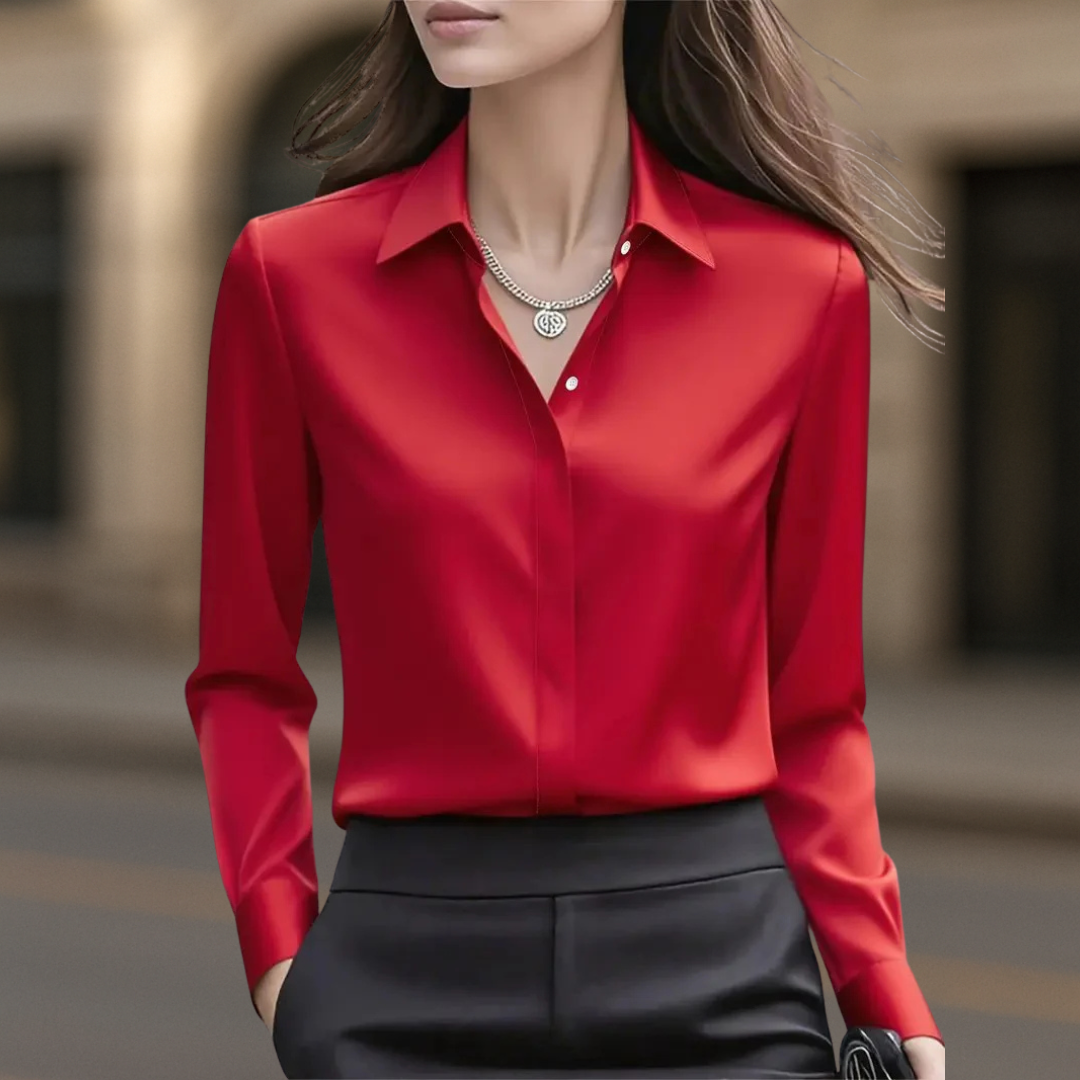 Zeitlose Schicke Button-Down Bluse für Damen in Paris