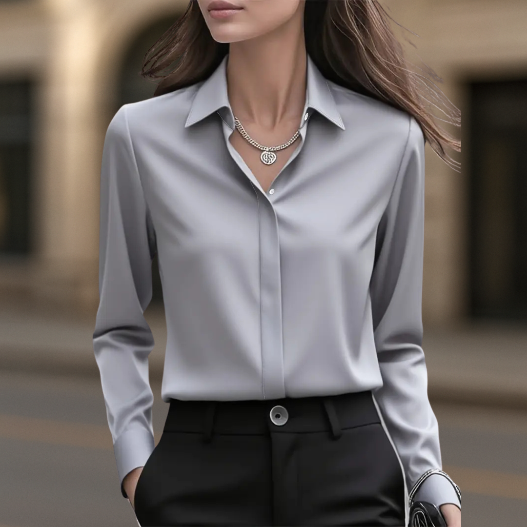 Zeitlose Schicke Button-Down Bluse für Damen in Paris