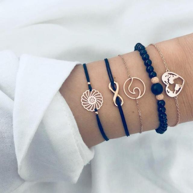 Ensemble exclusif de bracelets 5 pièces