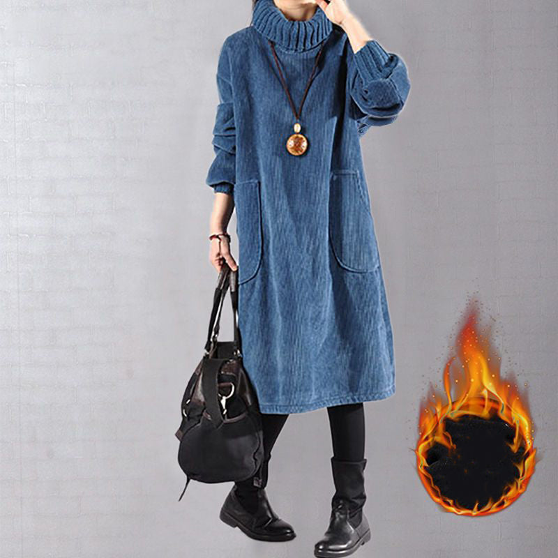 Cocoon Winter-Strickkleid