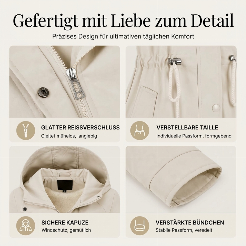 Elvara – Manteau à capuche chaud