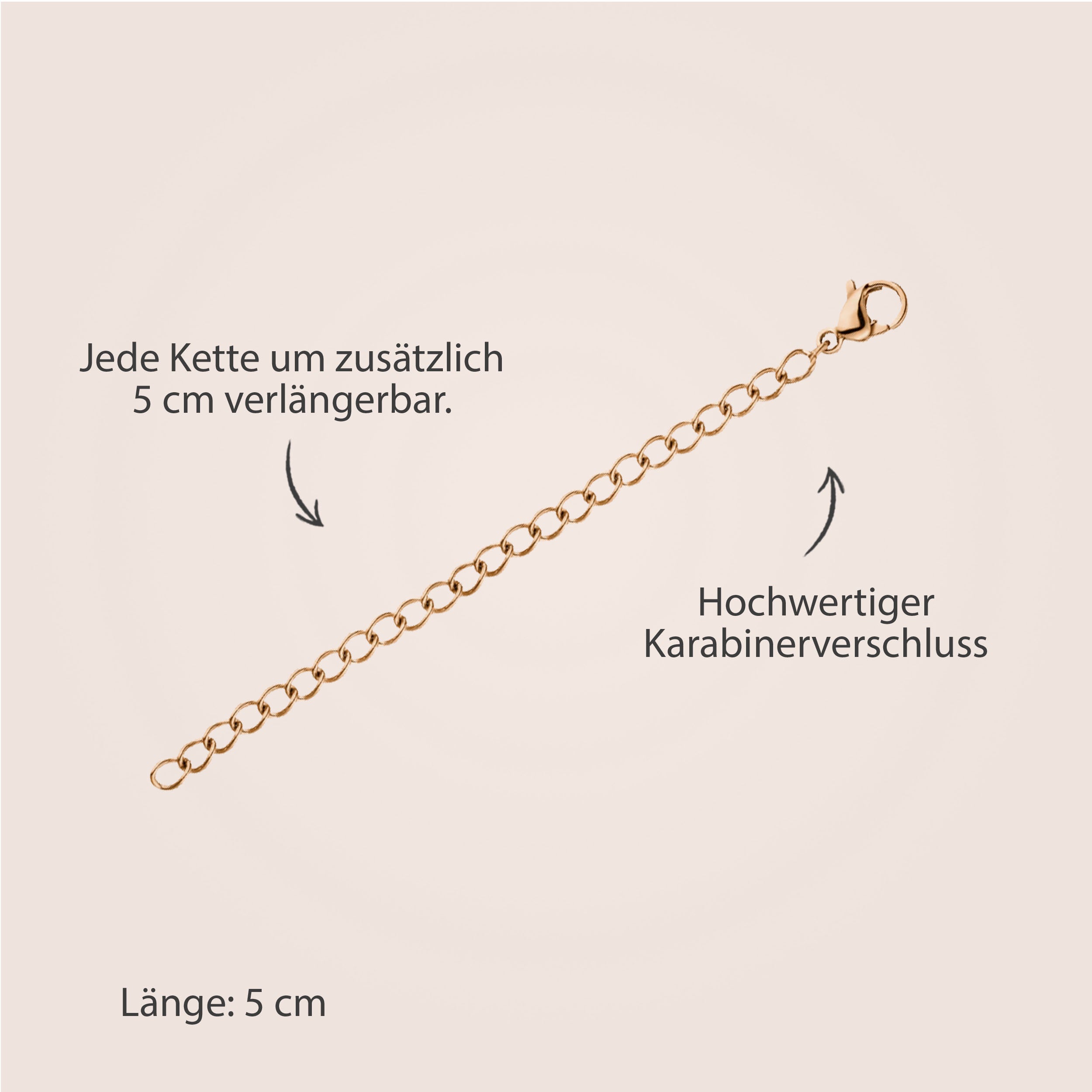 BonnyExtension Verlängerungskette Roségold
