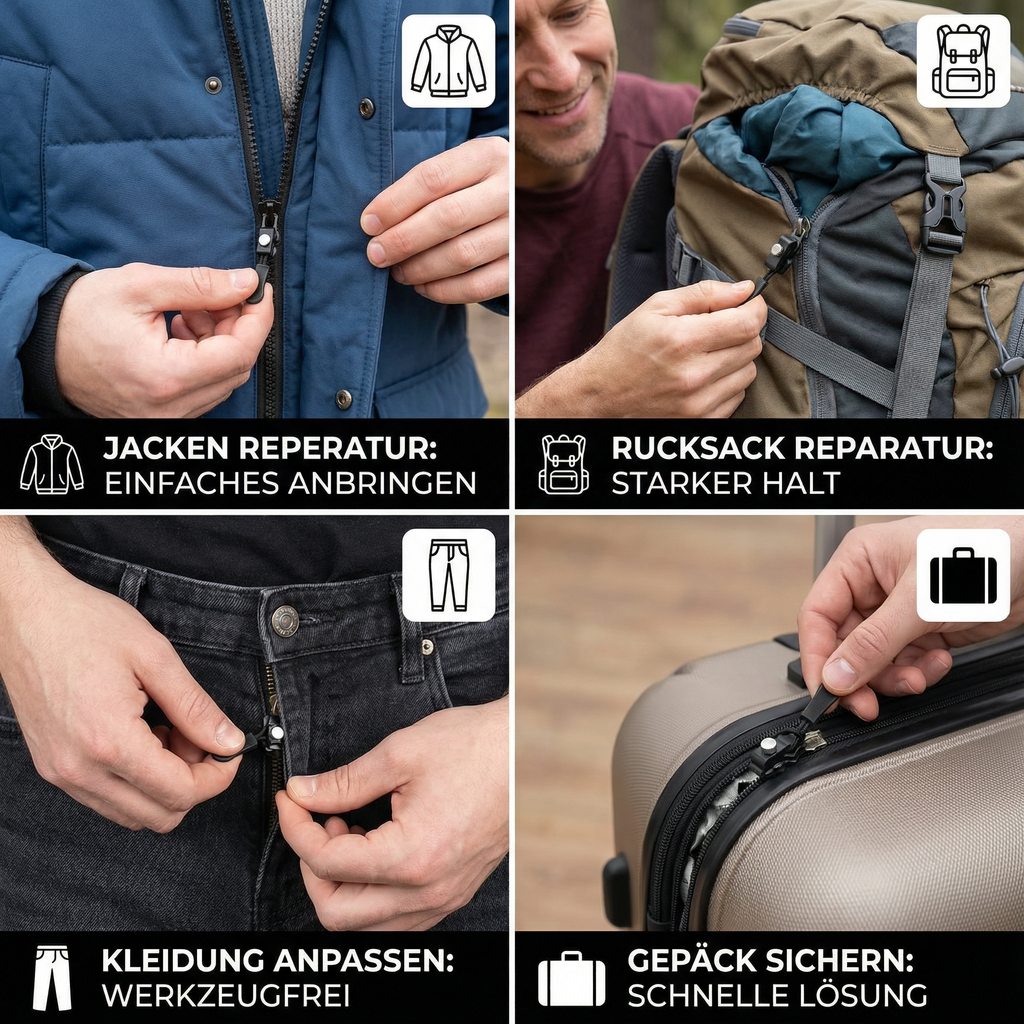 Kit de réparation de fermeture éclair, paquet de 6