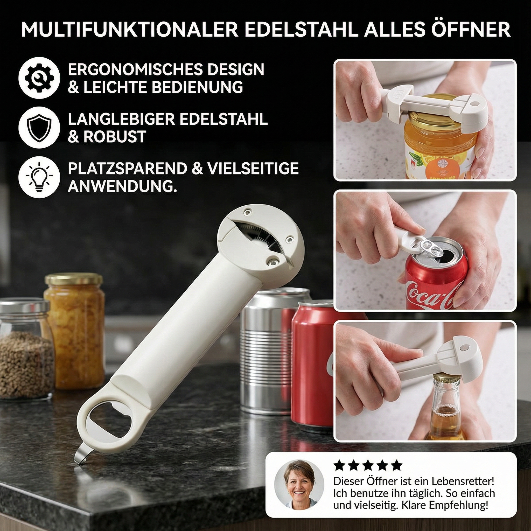 Ouvre-bocal et bouteille KraftSpar™