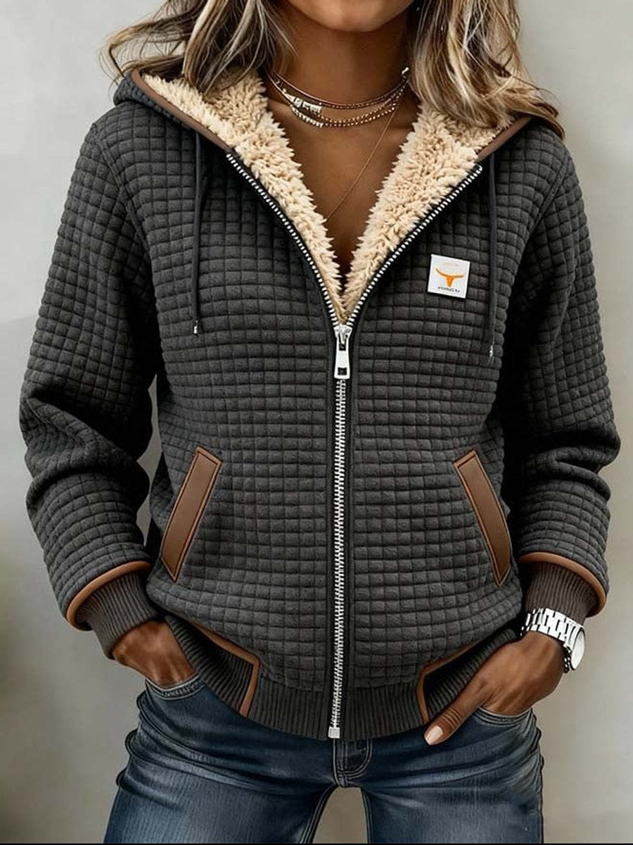 Sandra | Veste matelassée Sherpa avec capuche