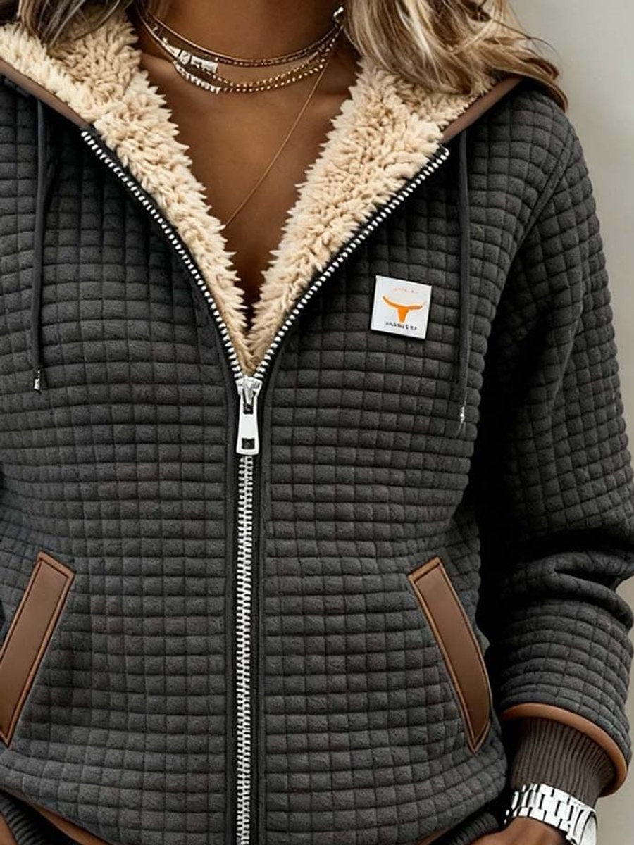 Sandra | Veste matelassée Sherpa avec capuche