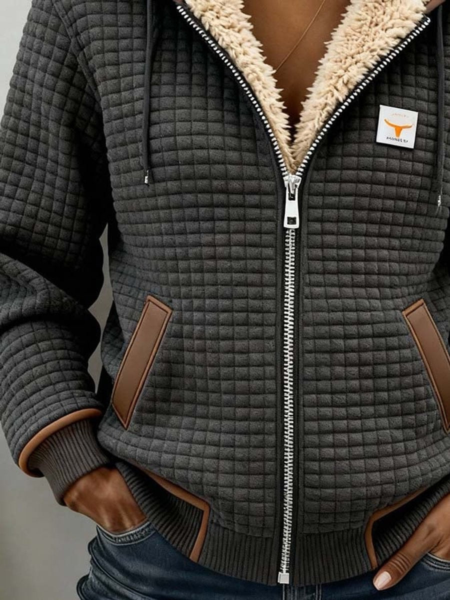 Sandra | Veste matelassée Sherpa avec capuche